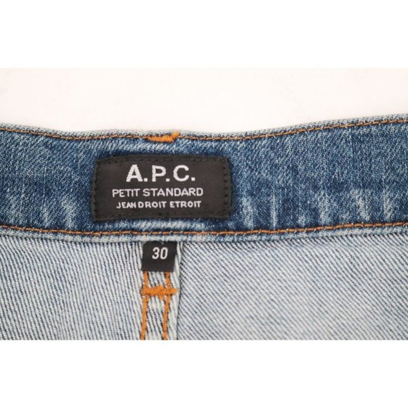 A.P.C. Blue Slim Straight Jeans Versatile Denim - Picture 10 of 12